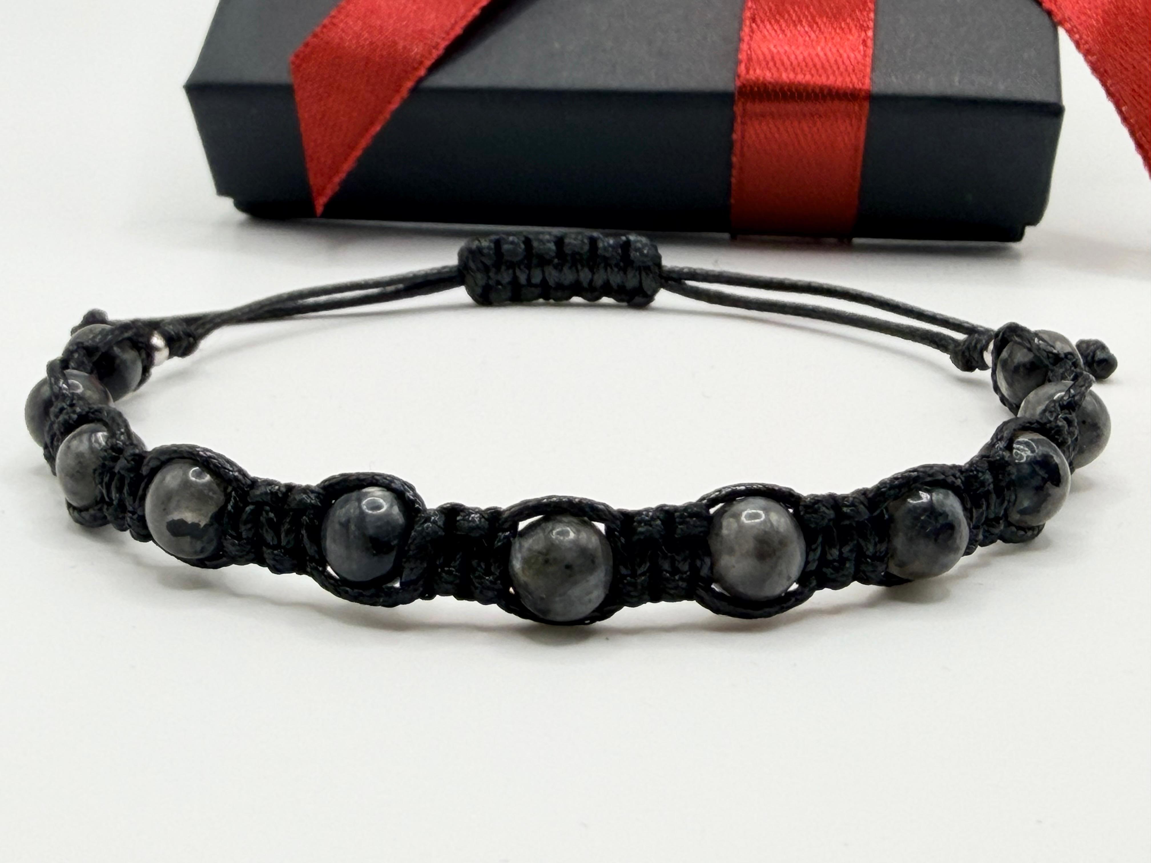 Bransoletka z labradoryta ręcznie robiona — mistyczny kamień gwiazd, biżuteria z kamieni naturalnych AgereArt